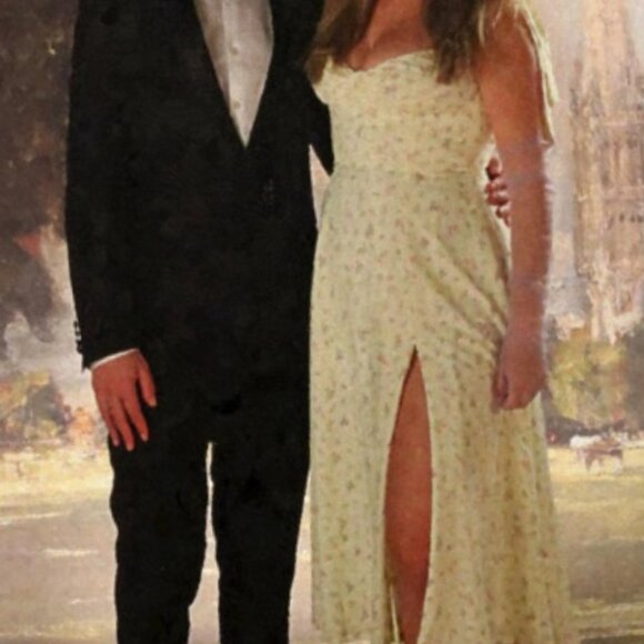 House of CB - Lemon Floral Print Midi Sundress - Large - Picture 2 of 5